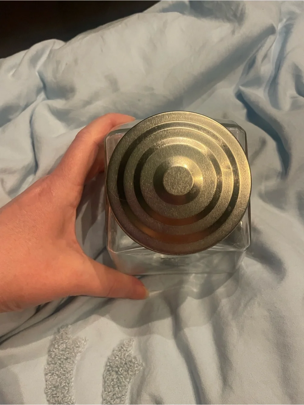Mini Red Jelly Belly Glass Candy Jar with Lid
